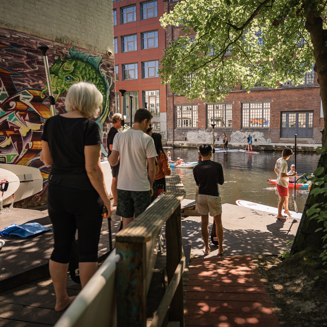 Stand Up Paddling im Goldbekhaus